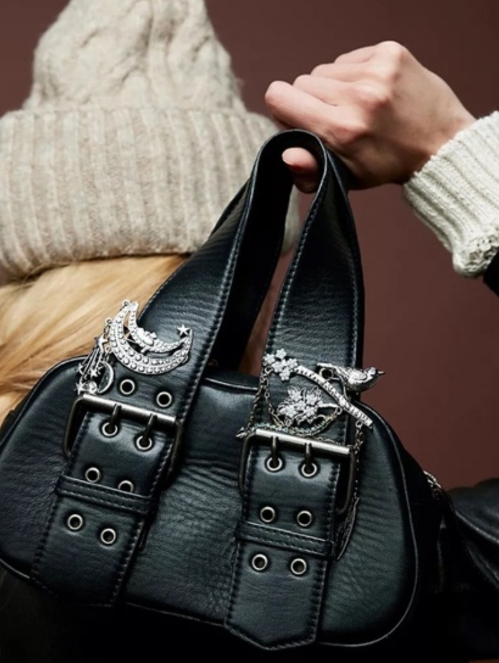 Nwt Free People Say Yes Bag in Black